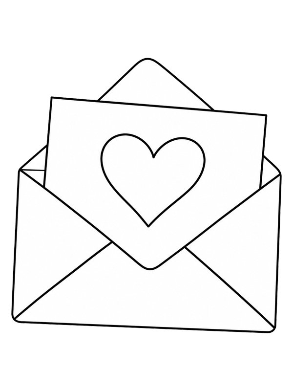 Love letter Coloring page