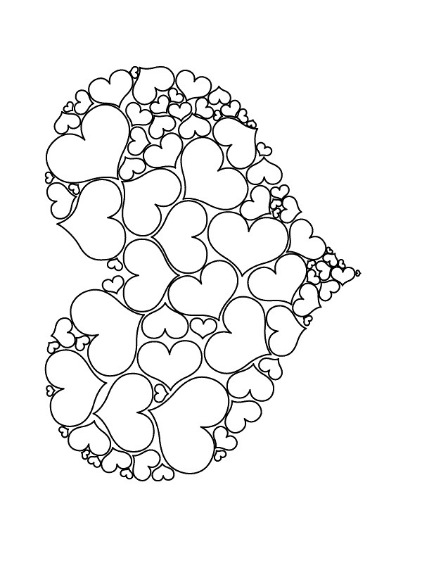 love heart Coloring page