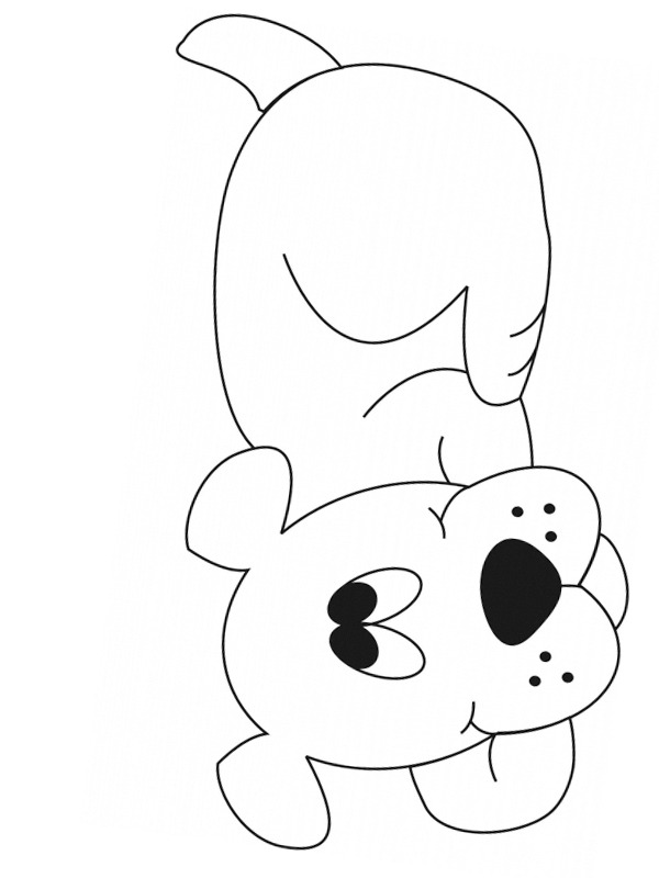 Laying dog Coloring page