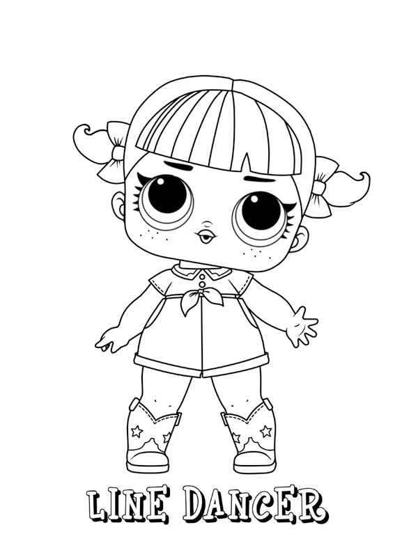 Line dancer Coloring page