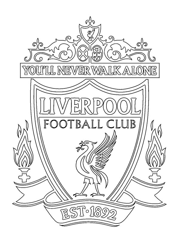 Liverpool FC Coloring page Liverpool FC Coloring page