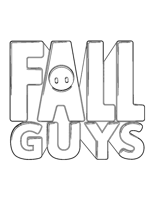 Logo Fall Guys Coloring page