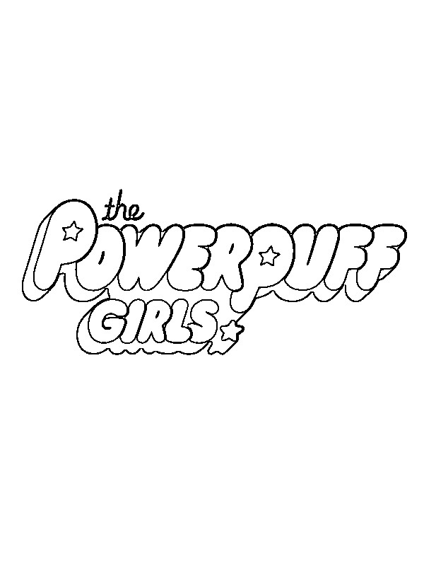 Logo Powerpuff Girls Coloring page Logo Powerpuff Girls Coloring page