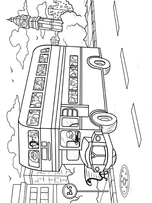 london bus Coloring page