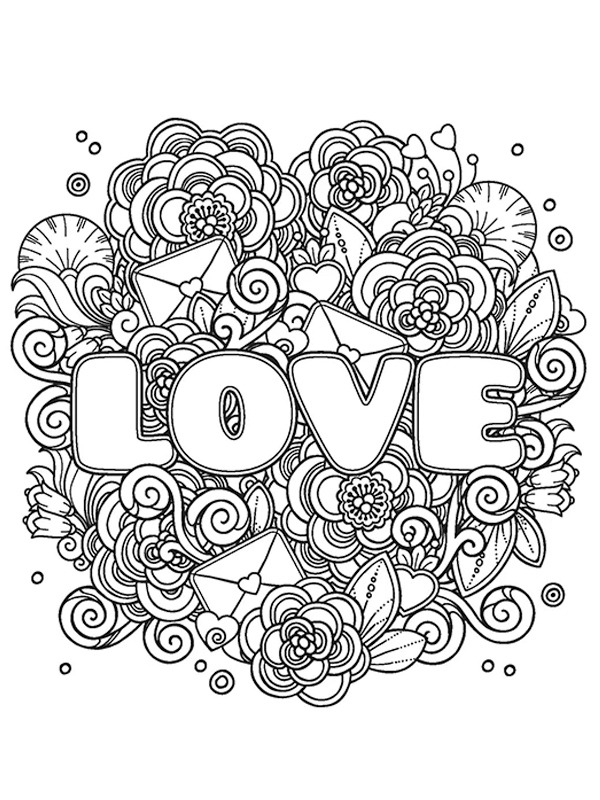 Love adults Coloring page