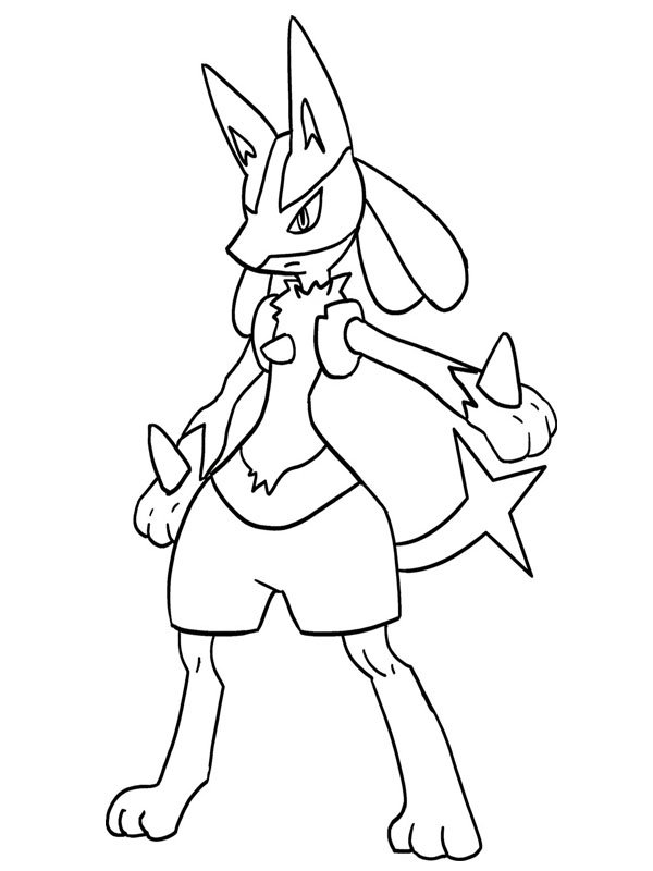 Lucario (Pok&eacute;mon) Coloring page