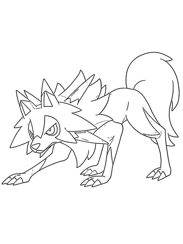 10 Fun Pokémon Coloring Pages of Lycanroc to Try