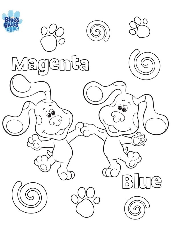 Magenta and Blue Coloring page