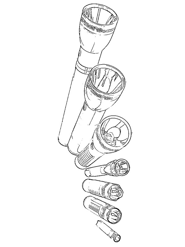 Maglite flashlight Coloring page