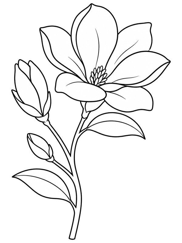 Magnolia Coloring page