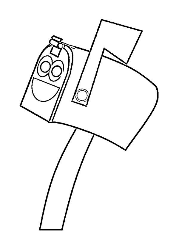 Mailbox Blue's Clues Coloring page Mailbox Blue's Clues Coloring page