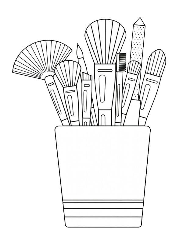 Makeup Brushes Coloring page