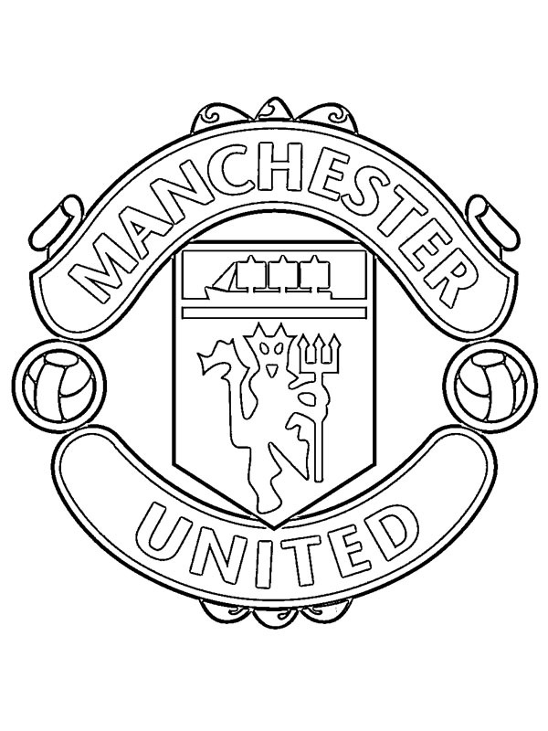 Manchester United Coloring page Manchester United Coloring page