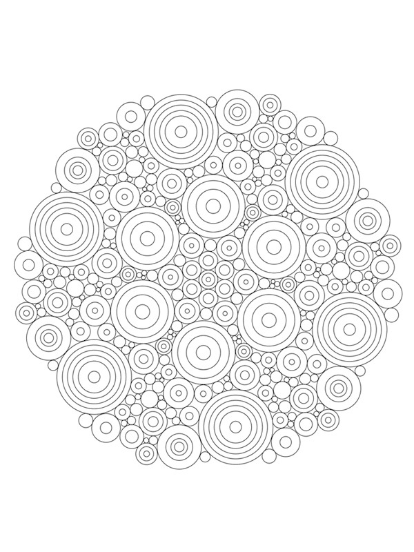 Mandala circles Coloring page