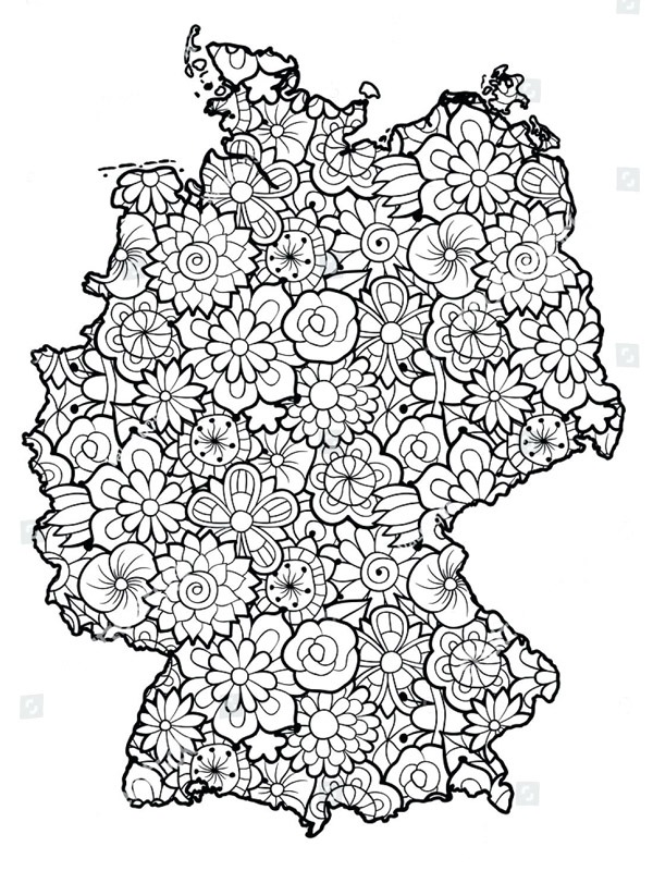 Mandala Germany Coloring page