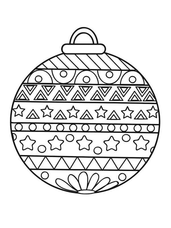 Christmas ball mandala Coloring page Christmas ball mandala Coloring page
