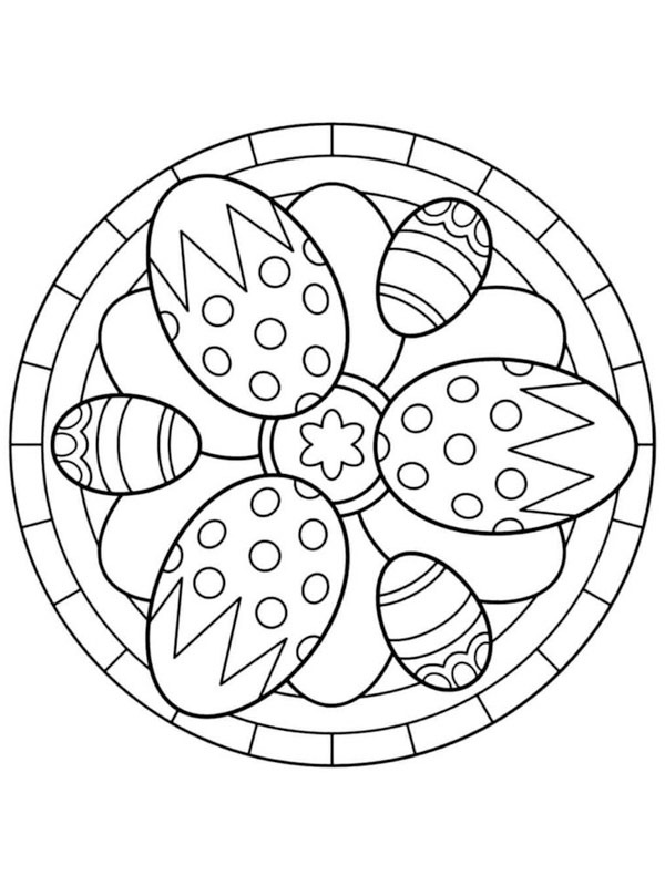 Mandala Easter eggs Coloring page