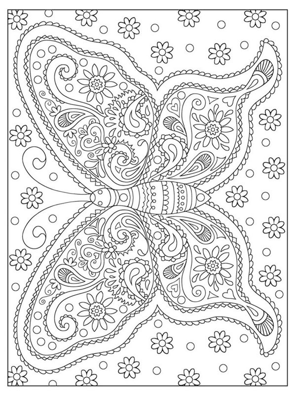 Mandala butterfly Coloring page
