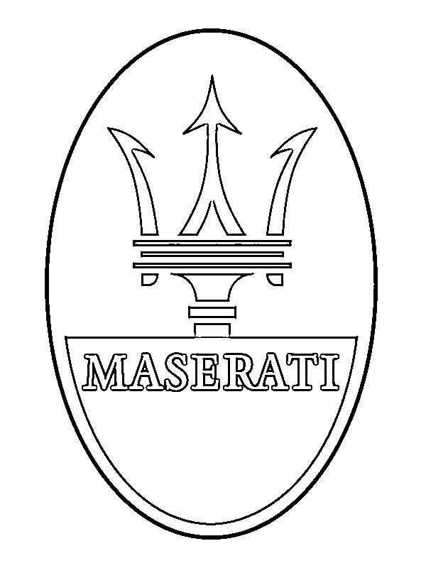 maserati logo Coloring page