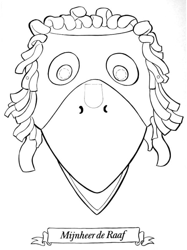 mask mister raven Coloring page
