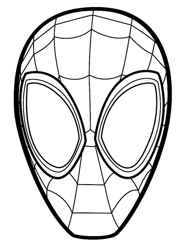 Spiderman masks Coloring page