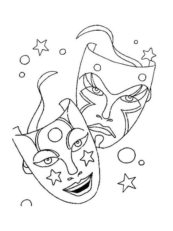 Masks Coloring page