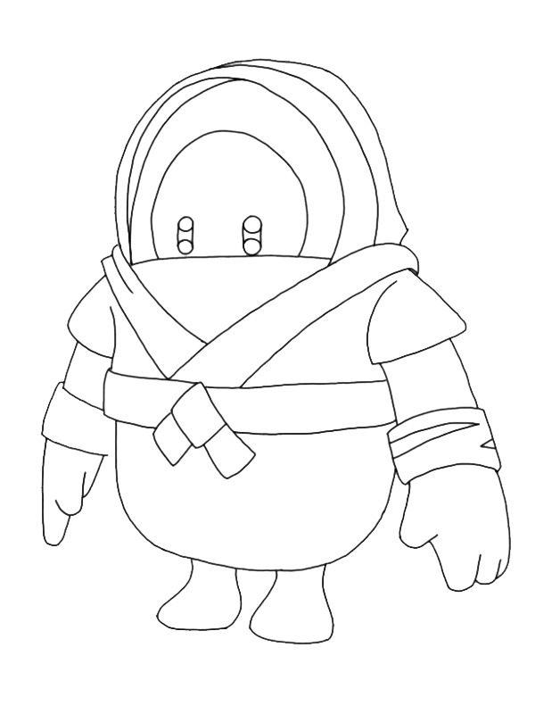 Master Ninja Fall Guys Coloring page Master Ninja Fall Guys Coloring page