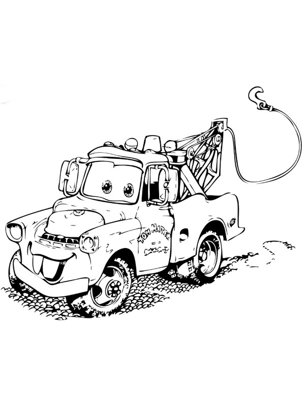 Tow Mater (Cars) Coloring page
