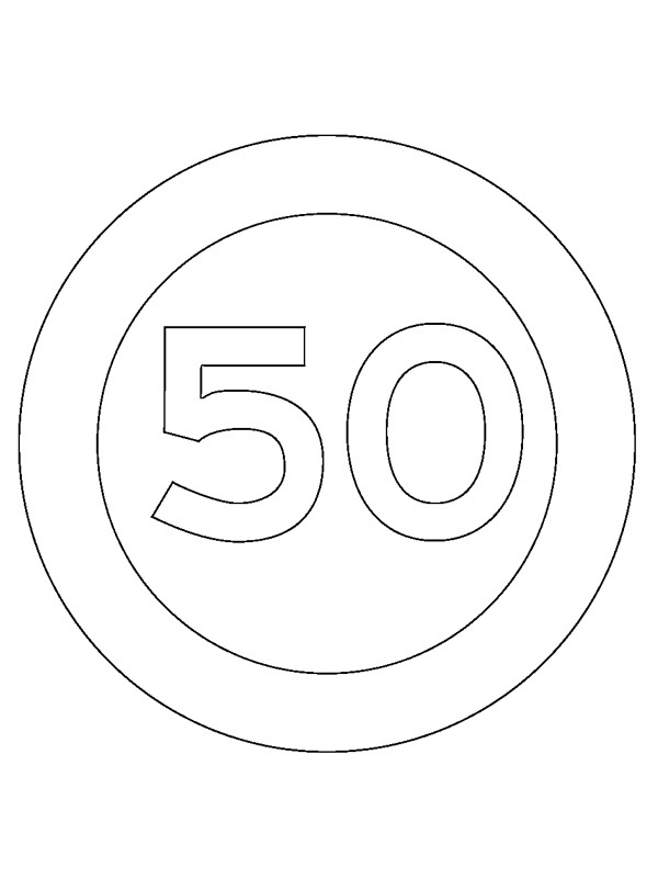 Speed limit Coloring page