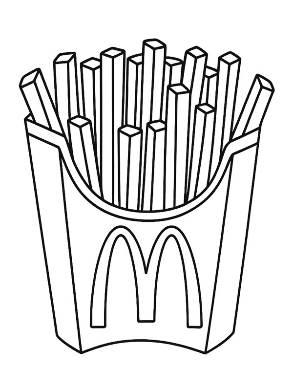 McDonald's fries Coloring page McDonald's fries Coloring page