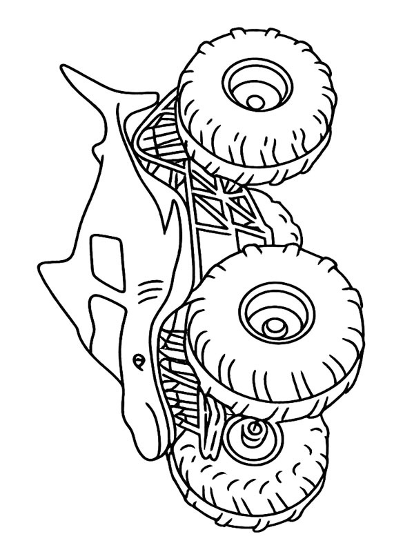 Megalodon monster truck Coloring page Megalodon monster truck Coloring page