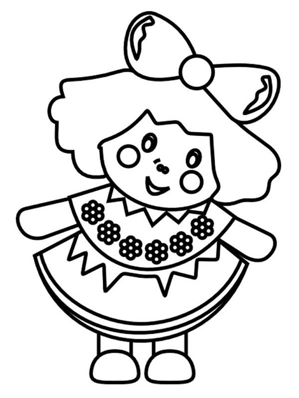 girls doll Coloring page