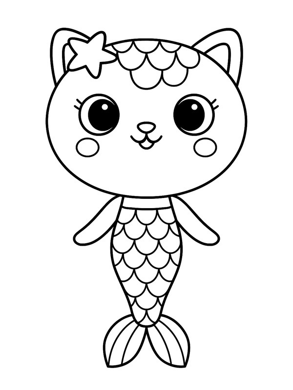 MerCat Gabby's Dollhouse Coloring page MerCat Gabby's Dollhouse Coloring page