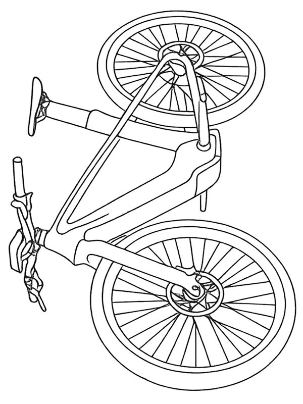 Mercedes-AMG F1 e-bike Coloring page Mercedes-AMG F1 e-bike Coloring page