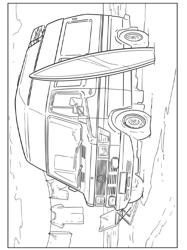 Mercedes Benz 208 Camper Coloring page Mercedes Benz 208 Camper Coloring page