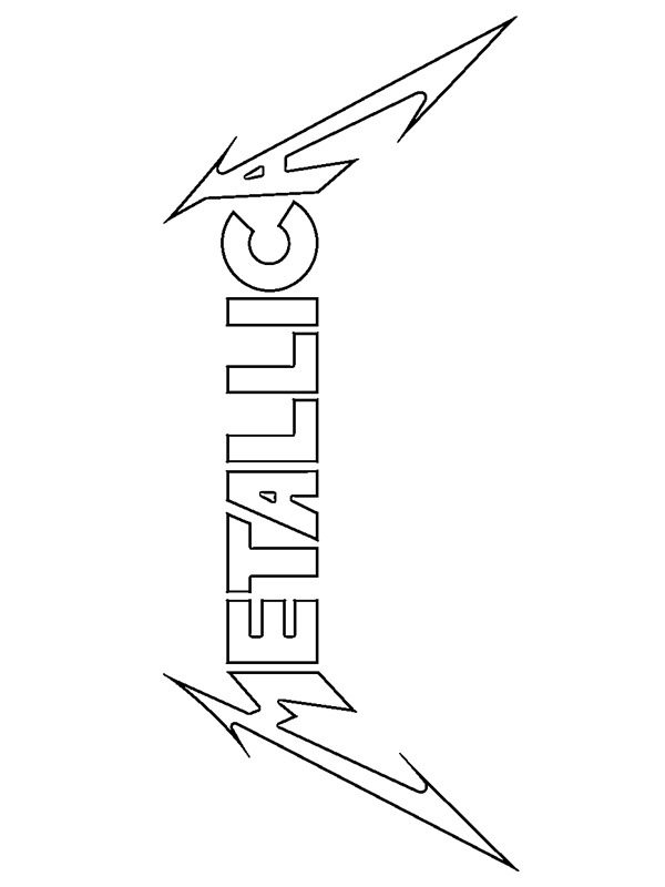 Metallica logo Coloring page