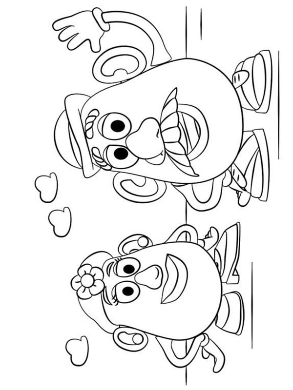 Mr. and Mrs. Potato Head Coloring page Mr. and Mrs. Potato Head Coloring page