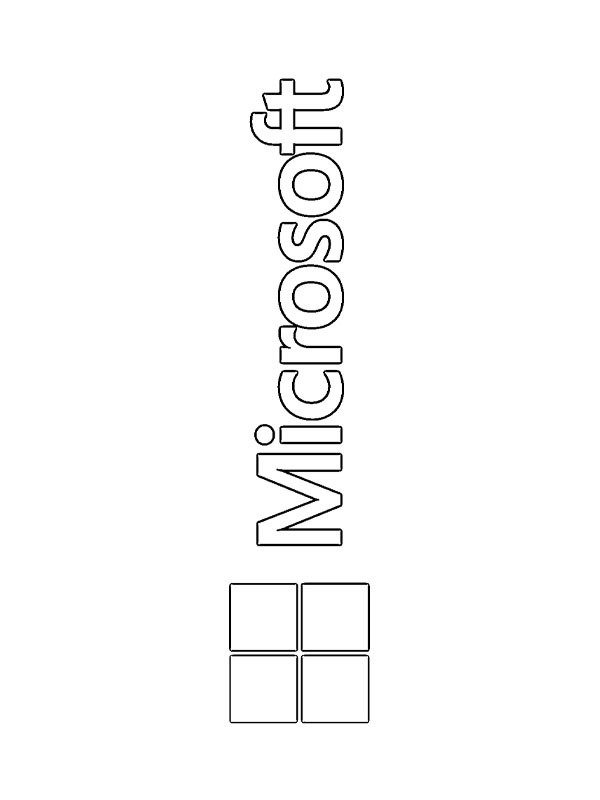 Microsoft logo Coloring page
