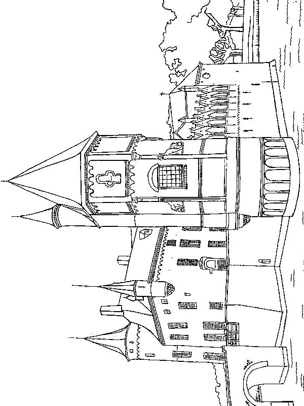 The Medieval Castle Coloring page