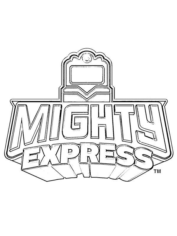 Mighty Express logo Coloring page