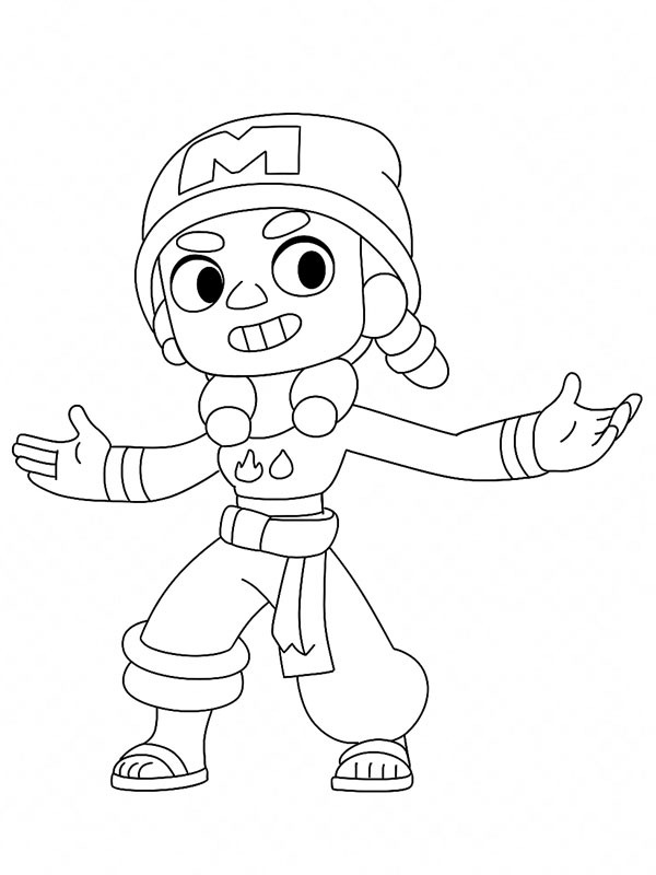 Mina (Brawl Stars) Coloring page Mina (Brawl Stars) Coloring page