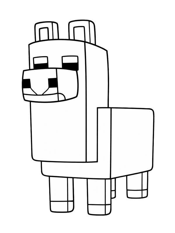 Minecraft Llama Coloring page