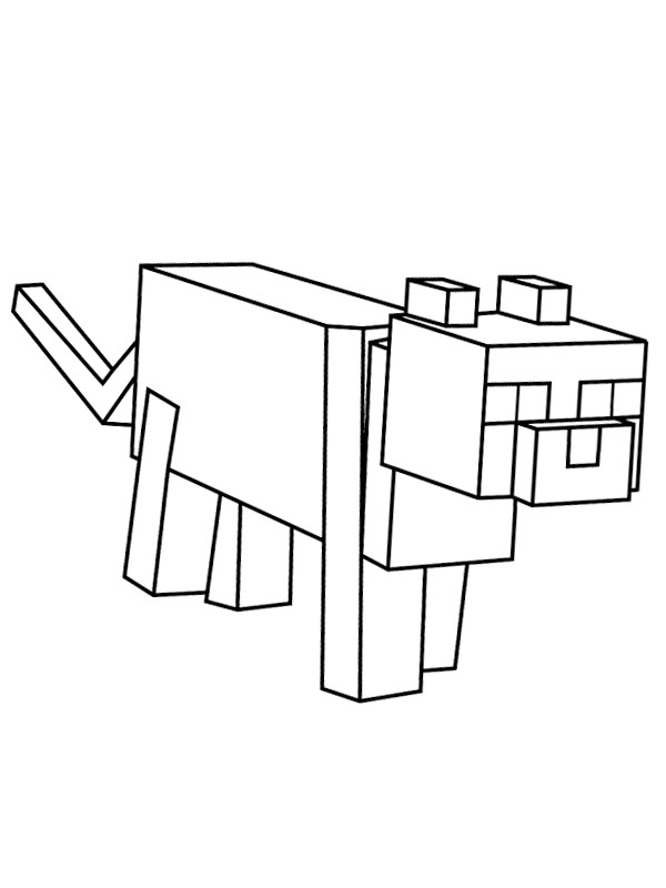 Minecraft Ocelot Coloring page