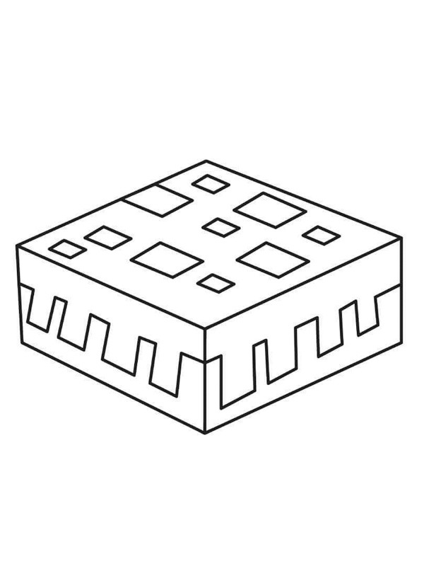 Minecraft Cake Coloring page