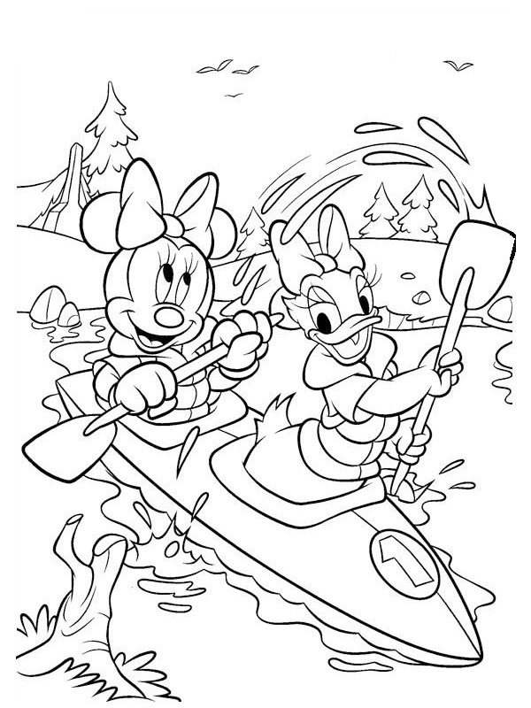 Minnie Mouse and Daisy Duck Coloring page
