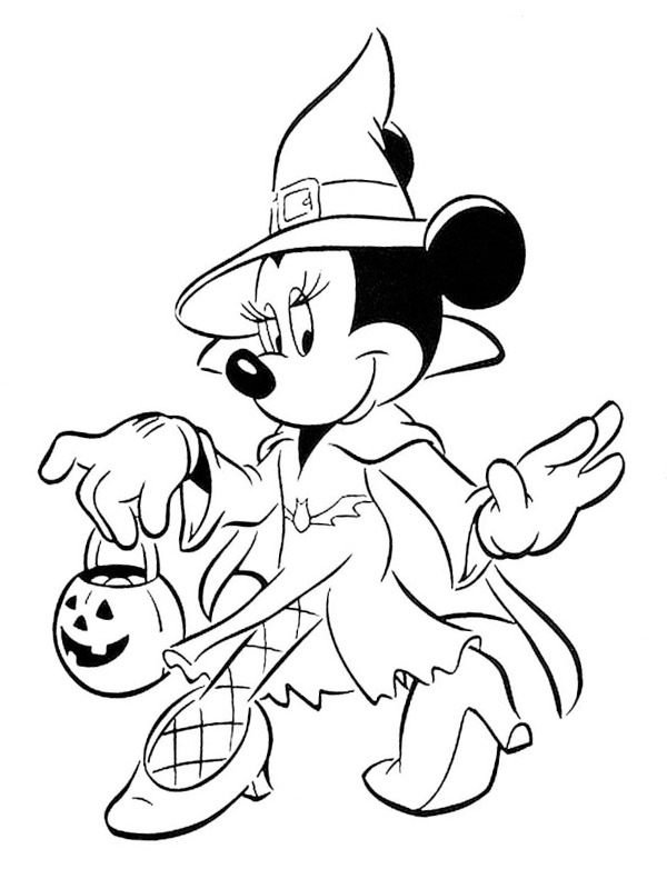 Minni mouse halloween Coloring page