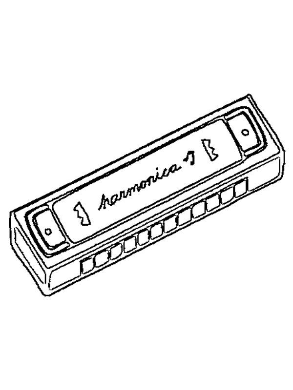 Harmonica Coloring page