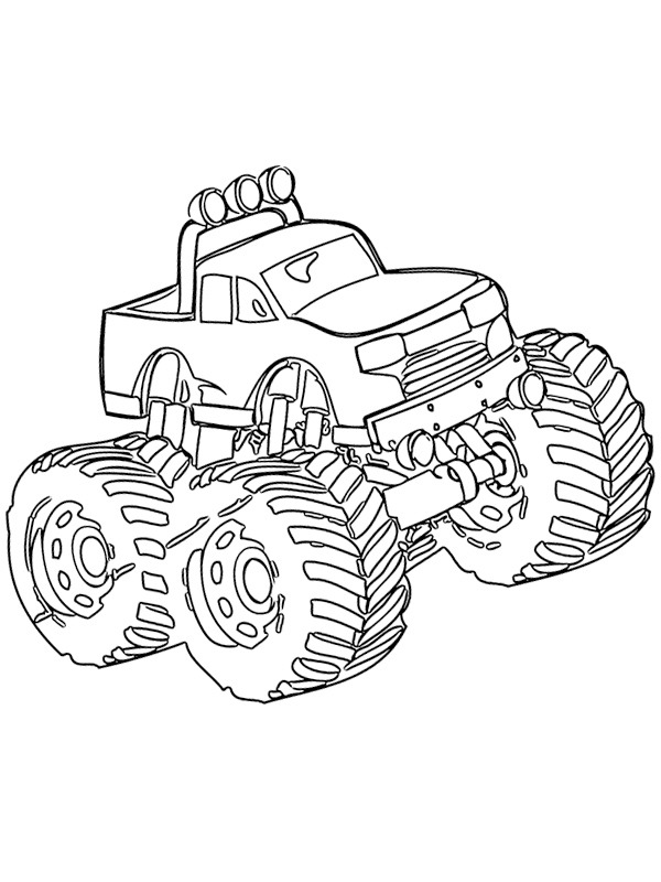 Monster truck Coloring page
