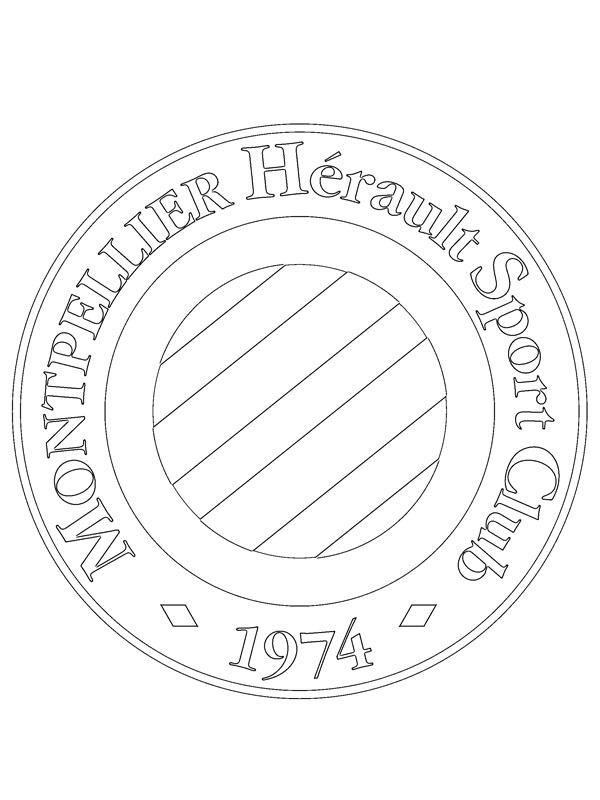 Montpellier HSC Coloring page Montpellier HSC Coloring page