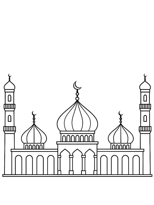 Mosque Coloring page